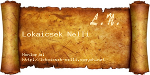 Lokaicsek Nelli névjegykártya
